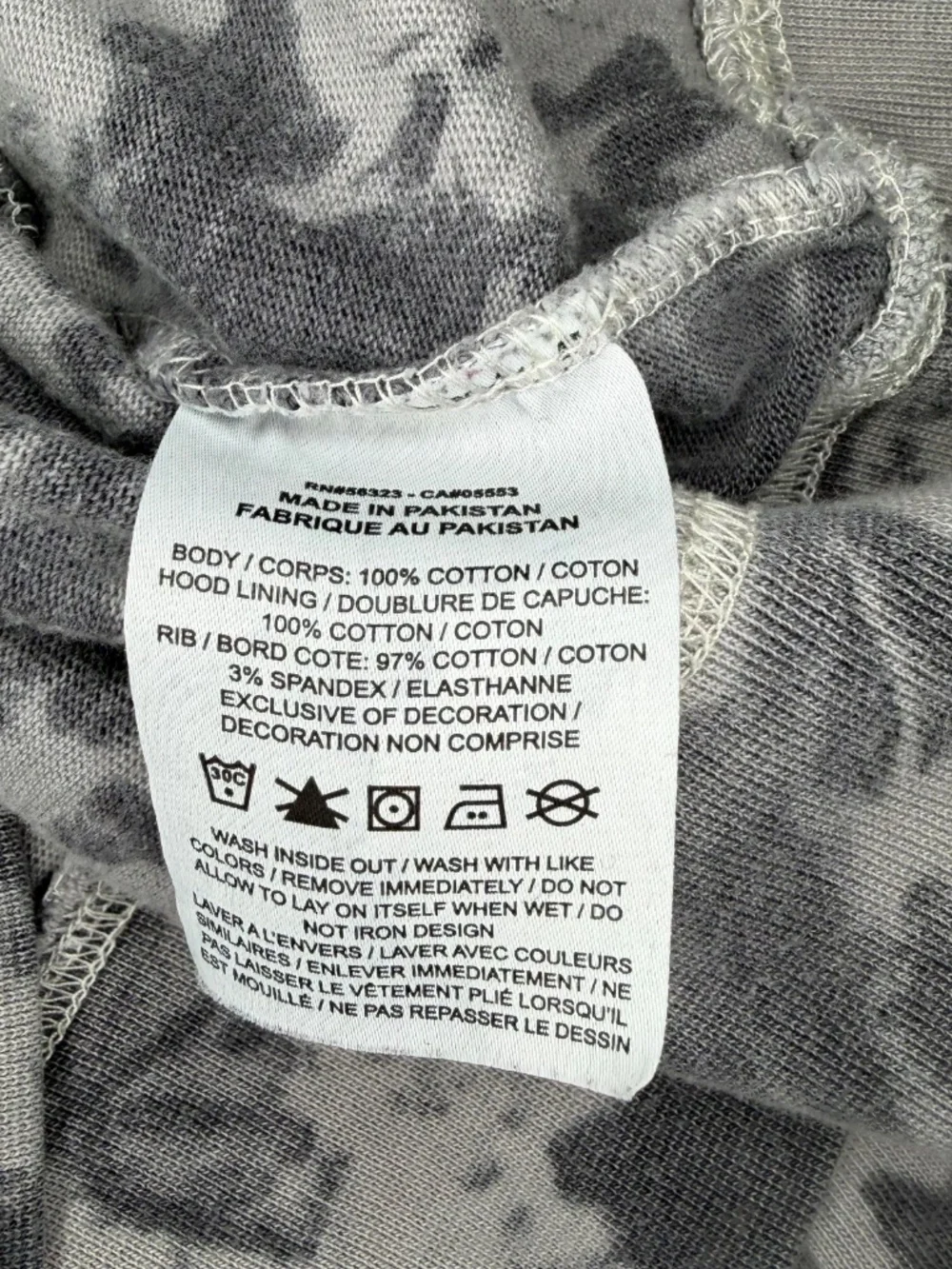 Nike Tie Dye Hoodie Sweatshirt Oversized Cropped Washed Light Dark Gray Women M